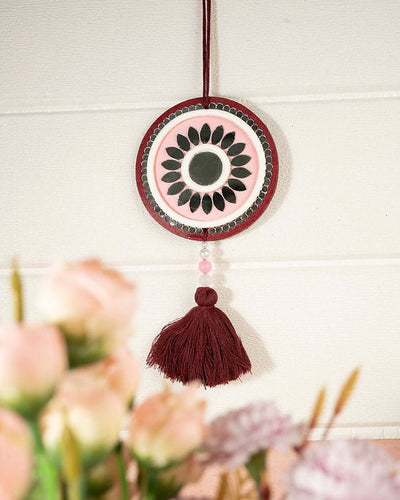 Artisanal Lippan Mirror – Handcrafted Mud & Mirror Wall Decor – Home & Garden on Brown Living™. SKU: ANTALMBHHG. Img 9.