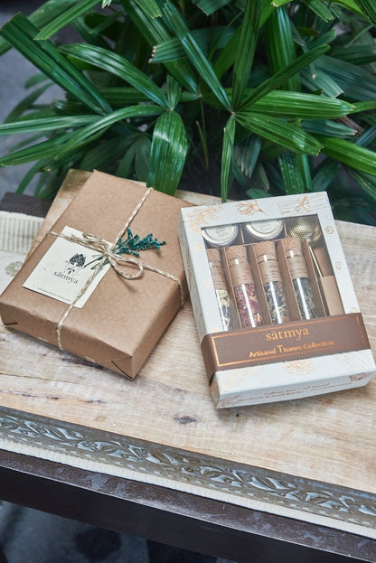 Artisanal Tisanes Gift Collection – Gift Giving by Sātmya available on Brown Living™. . SKU: Artis_61gms1003. Img 3.