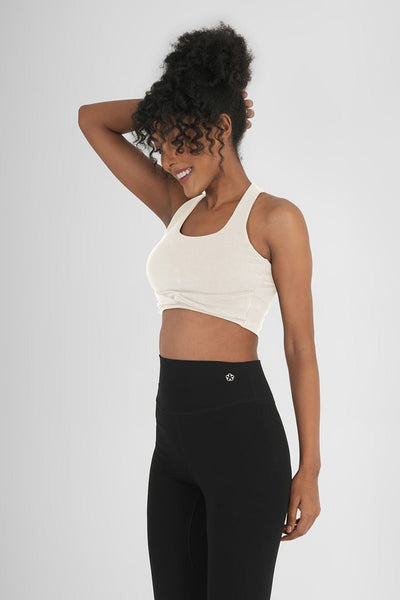 Ash Snug Fit Athletic Sports Bra – White | Seamless Support & Comfort – Womens Top on Brown Living™. SKU: ELASHWHTXS. Img 2.