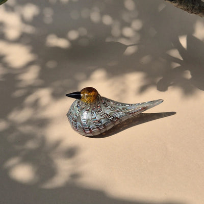 Ashley Sparrow Glass Bird Figurine – Decorative Art Piece – Home Decor on Brown Living™. SKU: BRD - ASH - SPW. Img 3.