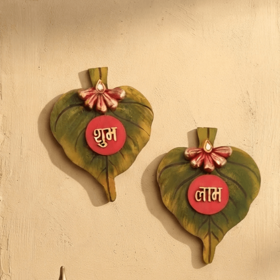 Asopalav Shubh Laabh Wall Sticker Set of 2 | Festive Decor – Home Decor on Brown Living™. SKU: ASL01. Img 1.
