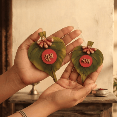 Asopalav Shubh Laabh Wall Sticker Set of 2 | Festive Decor – Home Decor on Brown Living™. SKU: ASL01. Img 4.