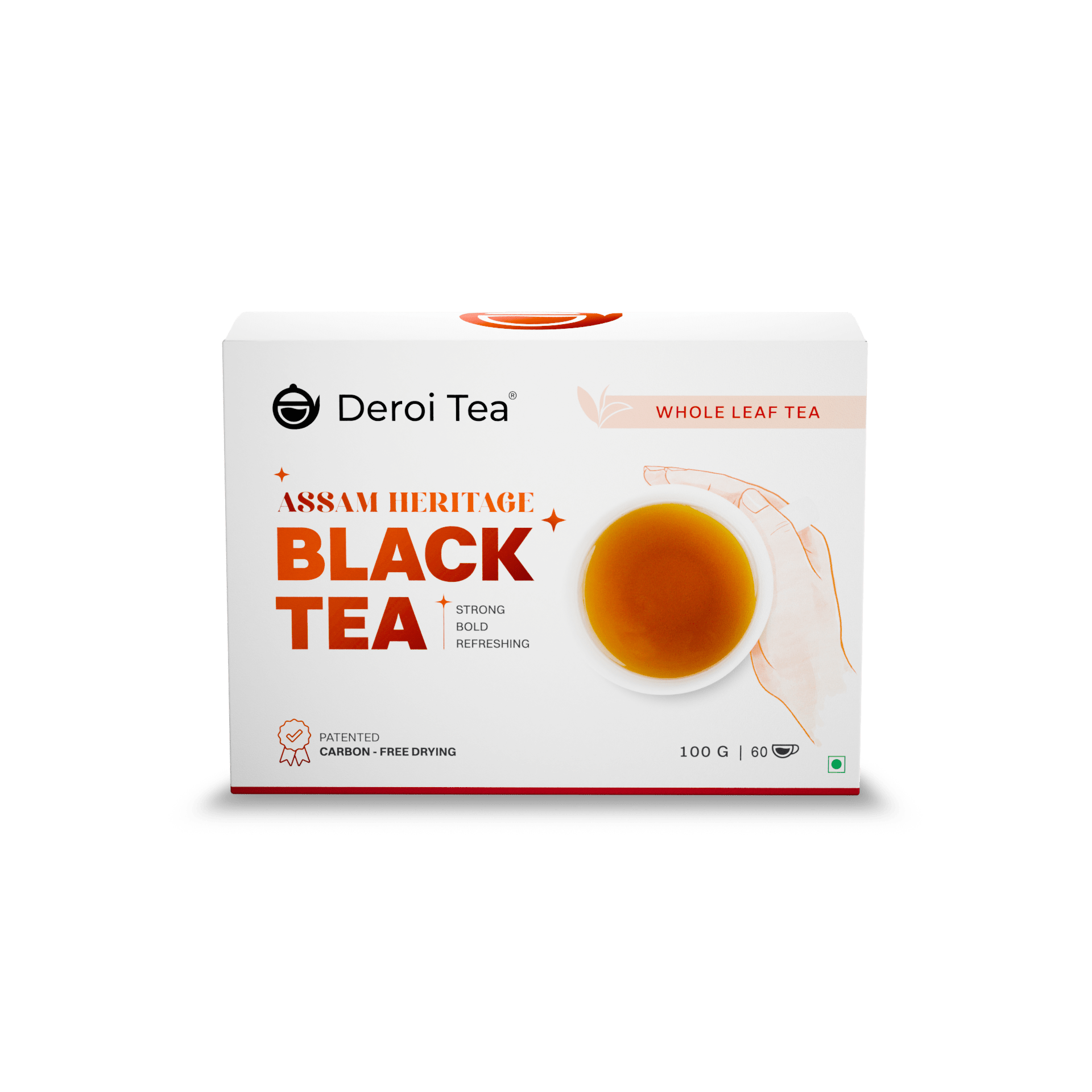 Assam Heritage Black Tea | Assam Tea | Carbon-Free Dried | 100 gm – Tea on Brown Living™. SKU: DTB100. Img 1.