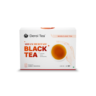 Assam Heritage Black Tea | Assam Tea | Carbon-Free Dried | 100 gm – Tea on Brown Living™. SKU: DTB100. Img 1.
