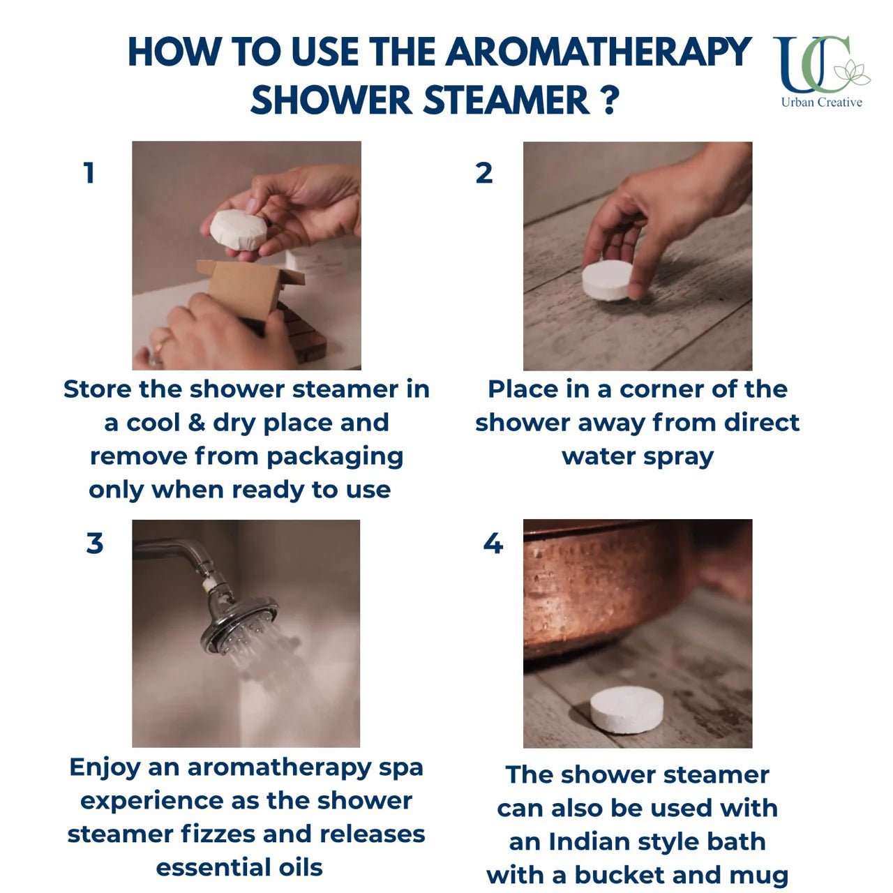 Assorted Shower Steamers Gift Set Morning And Evening 4 Pack – Bath Salt on Brown Living™. SKU: SS-4AF. Img 6.