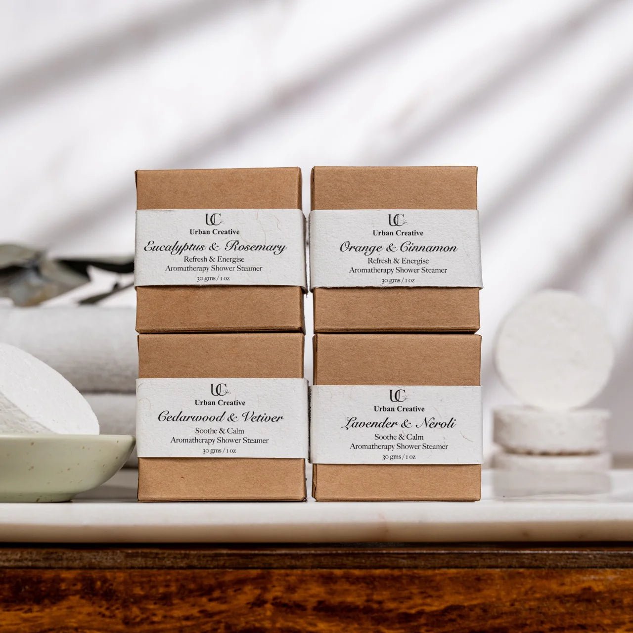 Assorted Shower Steamers Gift Set Morning And Evening 4 Pack – Bath Salt on Brown Living™. SKU: SS-4AF. Img 2.