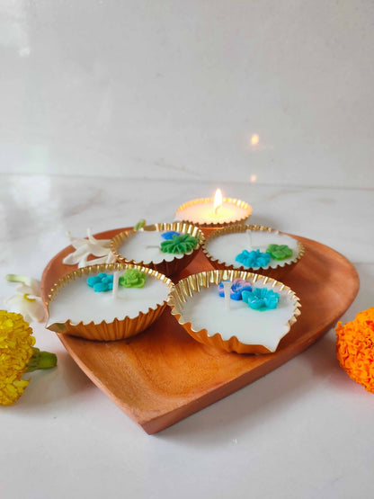 Assorted Uruli Diya Candles – Set of 4 – Candles & Fragrances on Brown Living™. SKU: UD001 - UD002. Img 1.