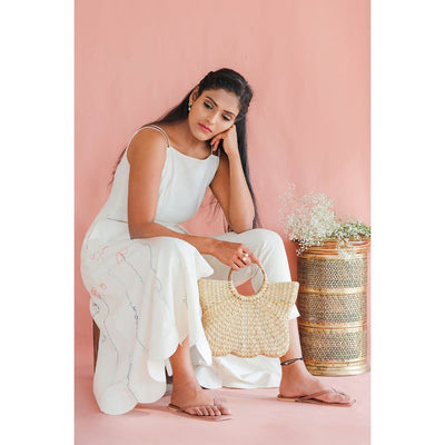 Aster Kurti | Elegant Khadi Kurti for Women | Minimal Everyday Wear – Womens Ethnic Sets on Brown Living™. SKU: DL0135XSn. Img 3.