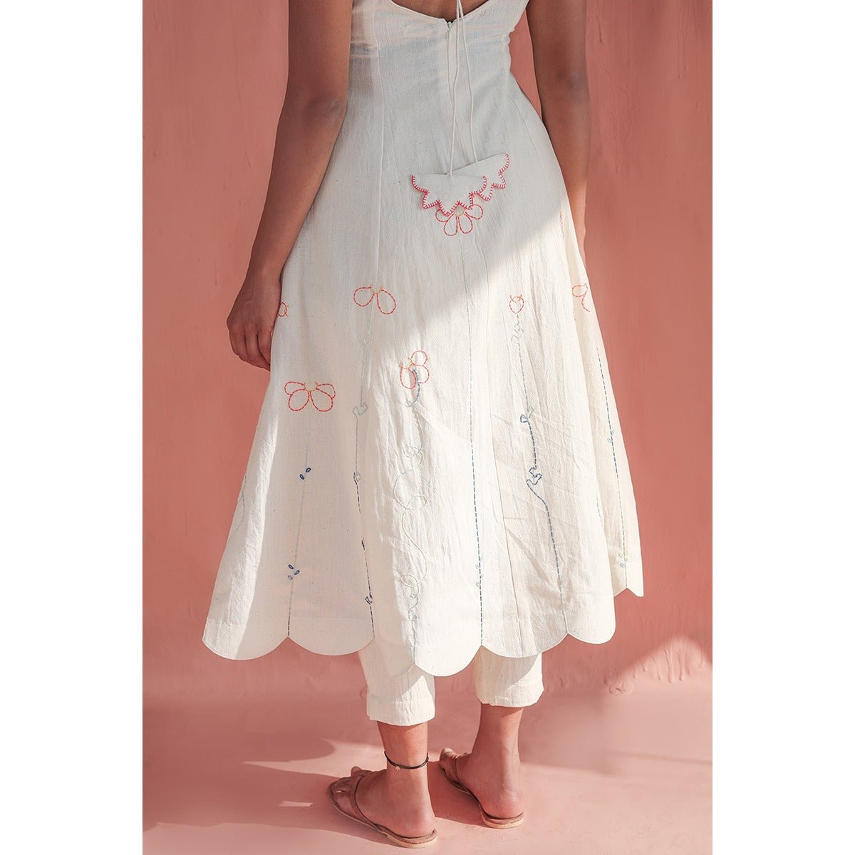 Aster Kurti | Elegant Khadi Kurti for Women | Minimal Everyday Wear – Womens Ethnic Sets on Brown Living™. SKU: DL0135XSn. Img 5.