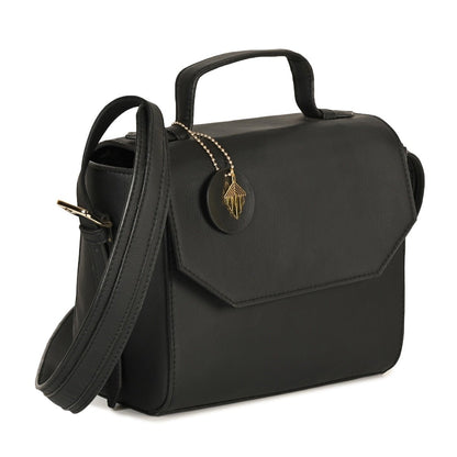 Asteria Vegan Leather Women's Sling Bag (Black) – Womens Bag on Brown Living™. SKU: SCGH 3001. Img 6.