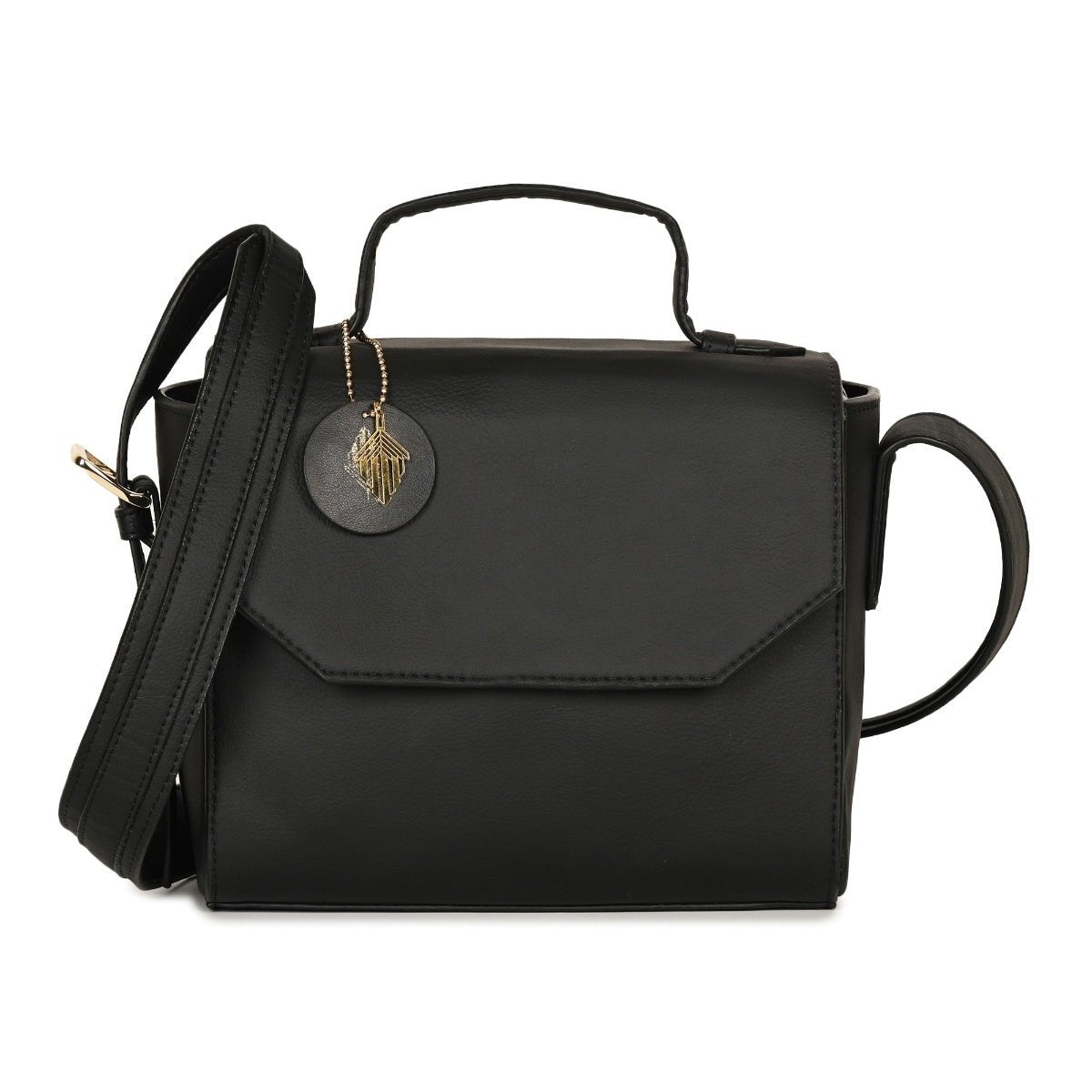 Asteria Vegan Leather Women's Sling Bag (Black) – Womens Bag on Brown Living™. SKU: SCGH 3001. Img 1.