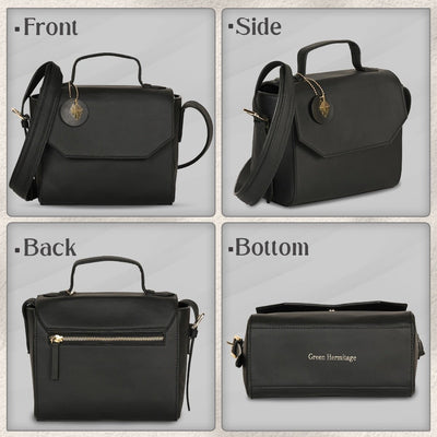 Asteria Vegan Leather Women's Sling Bag (Black) – Womens Bag on Brown Living™. SKU: SCGH 3001. Img 3.