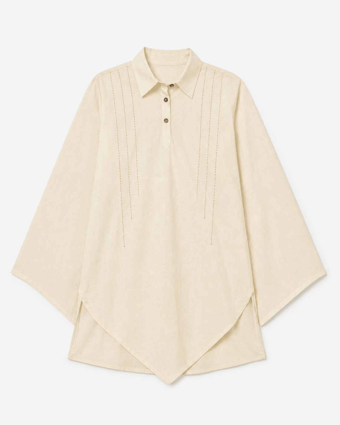 Asymmetric Flare Tunic Shirt – Flowing Modern Tunic for Effortless – Womens Shirt on Brown Living™. SKU: ACD2026001. Img 1.