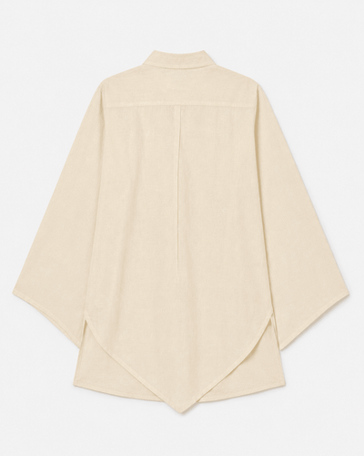 Asymmetric Flare Tunic Shirt – Flowing Modern Tunic for Effortless – Womens Shirt on Brown Living™. SKU: ACD2026001. Img 2.