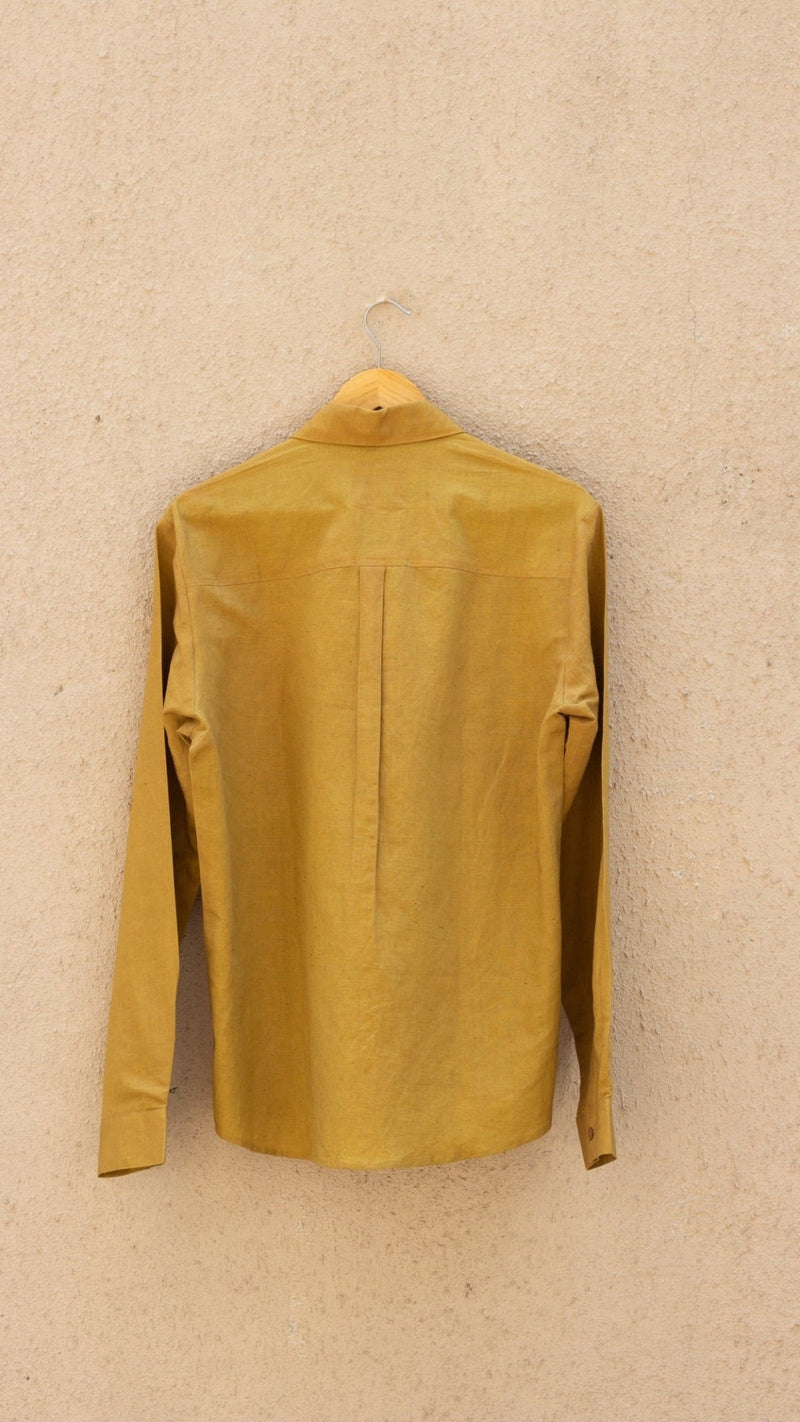 Asymmetric Placket Hemp Cotton Shirt | Verified Sustainable Mens Shirt on Brown Living™