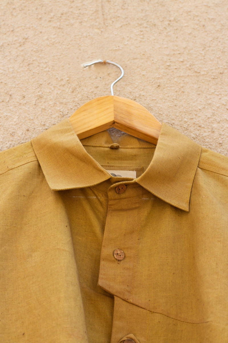 Asymmetric Placket Hemp Cotton Shirt | Verified Sustainable Mens Shirt on Brown Living™