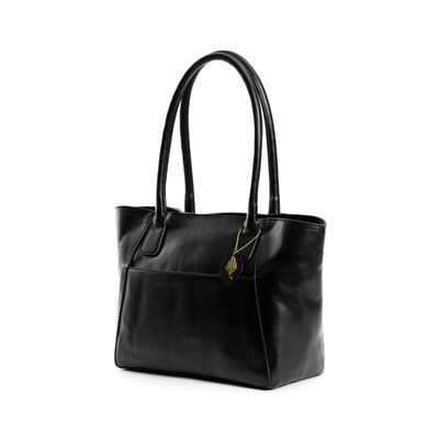 Athena Vegan Leather Tote (Black) – Womens Bag on Brown Living™. SKU: TGH1001. Img 3.
