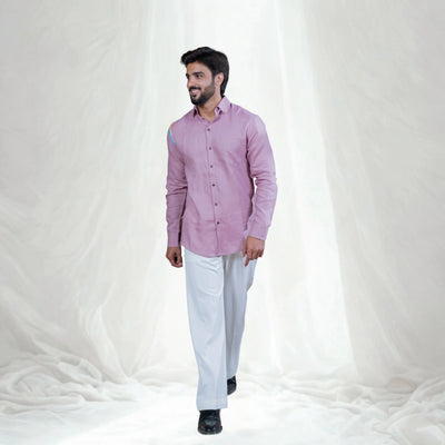 Ather Linen Shirt For Men Breathable Casual Shirt – Mens Shirt on Brown Living™. SKU: Aayu31. Img 1.