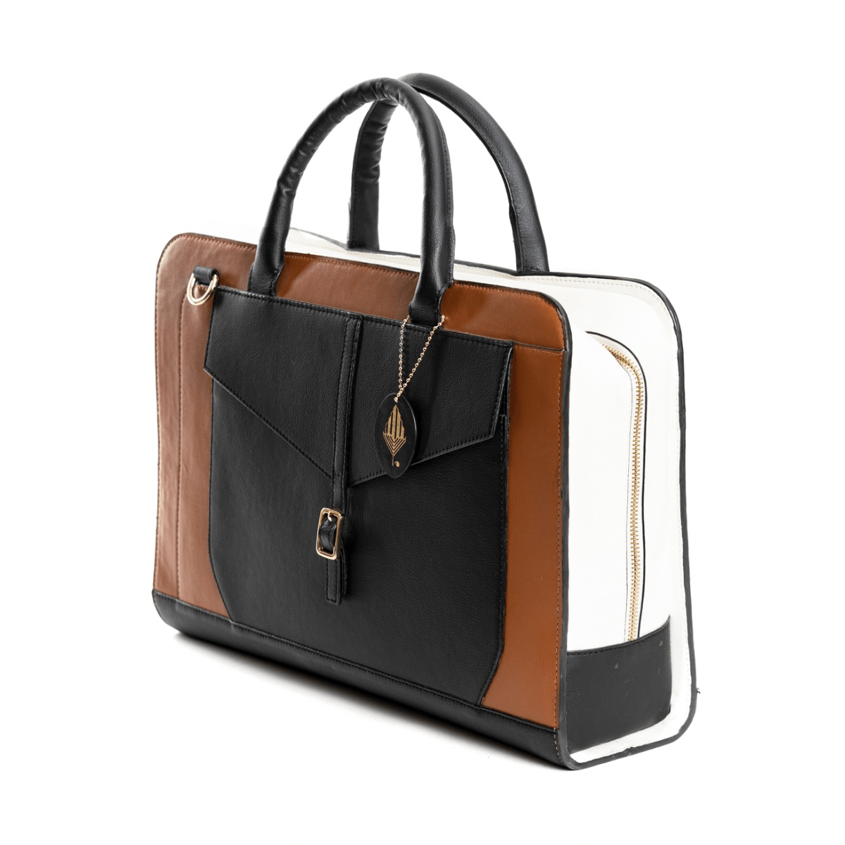Atlas (Gingerbread, White & Black) – Womens Bag on Brown Living™. SKU: LBGH 9002_24BL2934. Img 2.