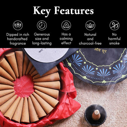 Audh Dhoop - Pure Agarwood Incense Cones – Candles & Fragrances by Boond Fragrances available on Brown Living™. . SKU: BFD03. Img 6.