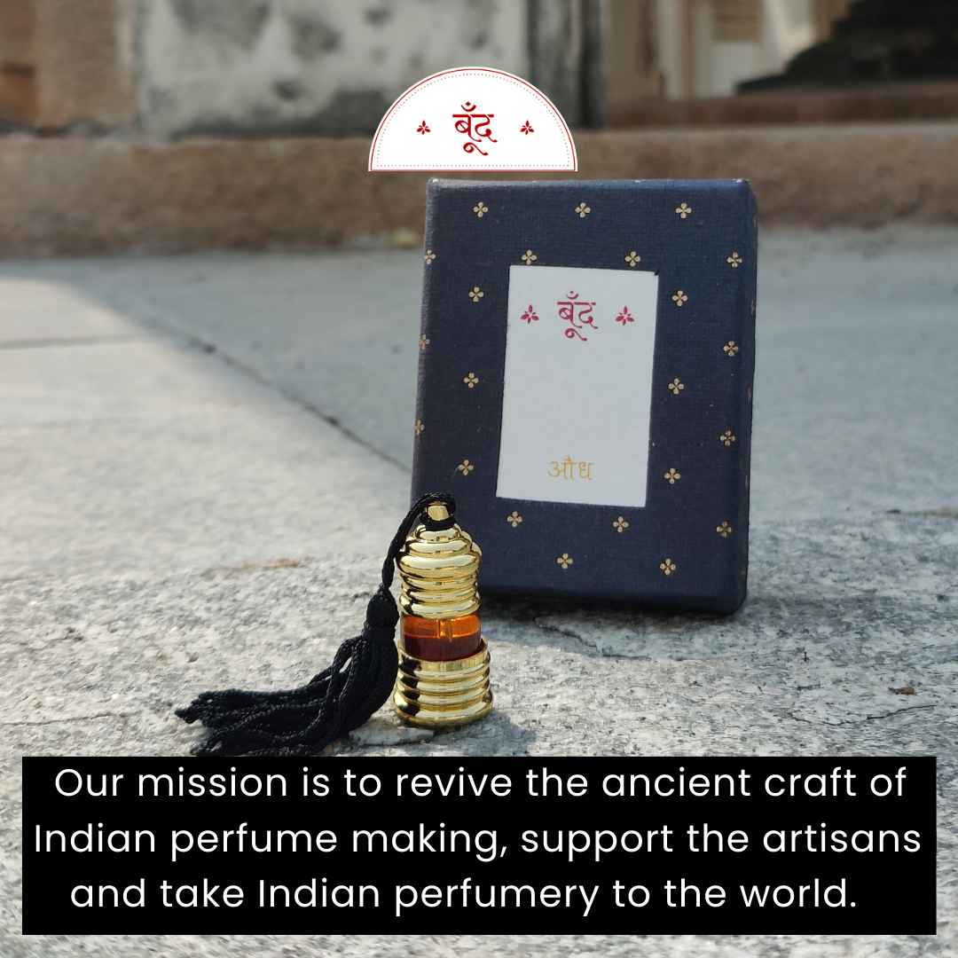 औध | Audh Natural Perfume Oil (Agarwood Attar) – Essential Oils by Boond Fragrances available on Brown Living™. 6ml . SKU: BF17a. Img 3.