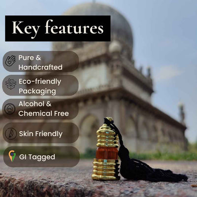 औध | Audh Natural Perfume Oil (Agarwood Attar) – Essential Oils on Brown Living™. SKU: BF17a. Img 7.