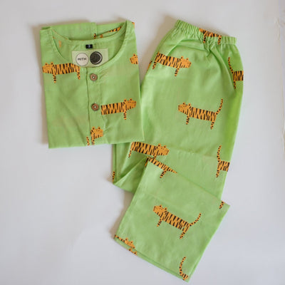 Augustus The Tiger - Unisex Kids Nightwear – Kids Pyjamas on Brown Living™. SKU: MITHNW - 032(G) - 1. Img 4.