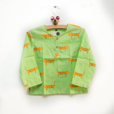 Augustus The Tiger - Unisex Kids Nightwear – Kids Pyjamas on Brown Living™. SKU: MITHNW - 032(G) - 1. Img 5.