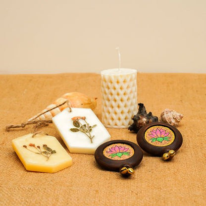 Aura Diwali Gift Hamper | Soy Wax Candle - Incense Tablets - Door Hanging Set | Verified Sustainable by Brown Living™