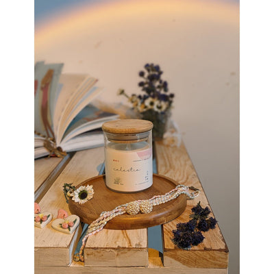 Aura Green Tea Aroma Candle | Soy Wax Candle – Candles & Fragrances on Brown Living™. SKU: SSAS-253LAVR. Img 4.
