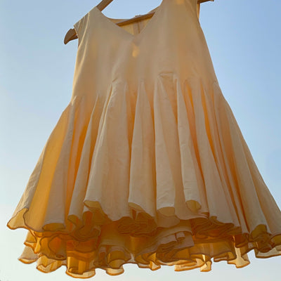 Aurelia Butter Yellow Cotton Dress for Effortless Elegance – Womens Dress on Brown Living™. SKU: ER-AURELIA-DRS-XXS-001. Img 2.