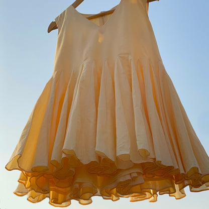 Aurelia Butter Yellow Cotton Dress for Effortless Elegance – Womens Dress on Brown Living™. SKU: ER-AURELIA-DRS-XXS-001. Img 2.