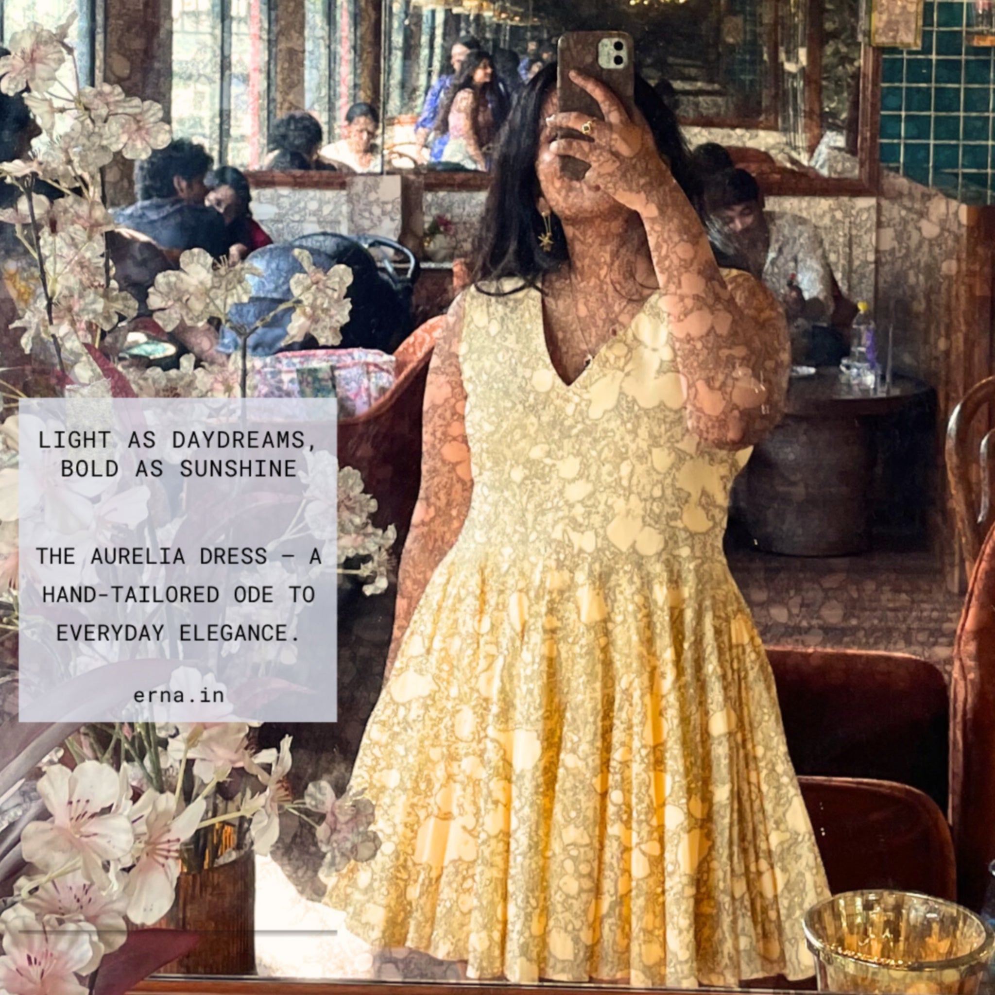 Aurelia Butter Yellow Cotton Dress for Effortless Elegance – Womens Dress on Brown Living™. SKU: ER-AURELIA-DRS-XXS-001. Img 1.