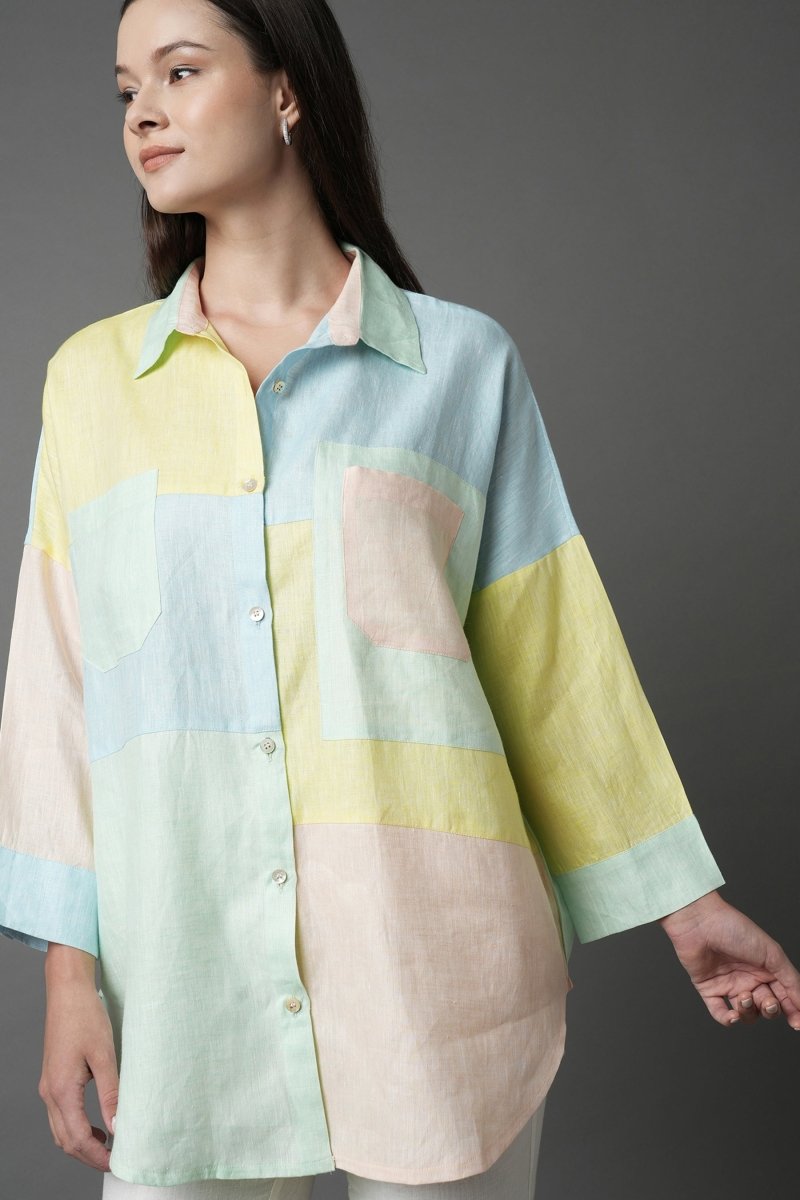 Aurora Shirt - Pastel - 100% Hemp | Verified Sustainable Womens Shirt on Brown Living™