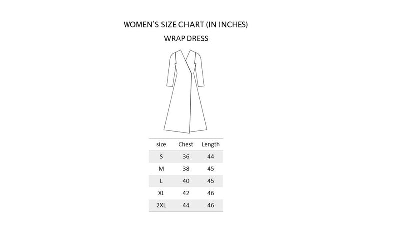 Aurora Waves Khadi Wrap Dress | Verified Sustainable Womens Dress on Brown Living™