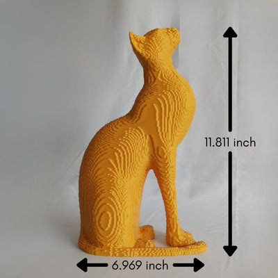 Aurous Feline Plant - Based Pure Gold Sculpture – Home Decor on Brown Living™. SKU: AUFEEDPLPGA089. Img 4.