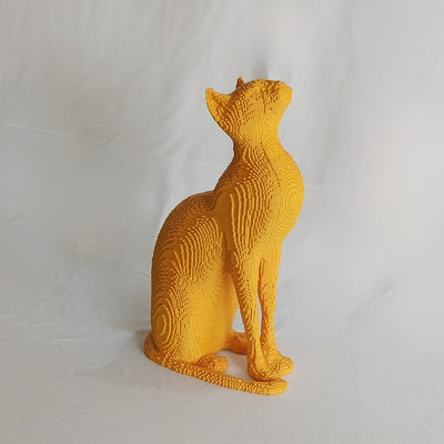 Aurous Feline Plant - Based Pure Gold Sculpture – Home Decor on Brown Living™. SKU: AUFEEDPLPGA089. Img 3.