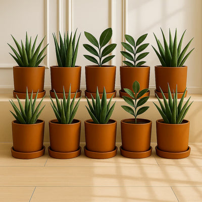 Autumn Planter Small 4 Inch | Handcrafted Decorative Pot – Pots & Planters on Brown Living™. SKU: PL1-10. Img 11.