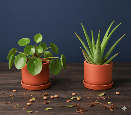 Autumn Planter Small 4 Inch | Handcrafted Decorative Pot – Pots & Planters on Brown Living™. SKU: PL1-2A. Img 3.