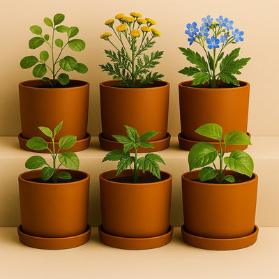 Autumn Planter Small 4 Inch | Handcrafted Decorative Pot – Pots & Planters on Brown Living™. SKU: PL1-6. Img 13.