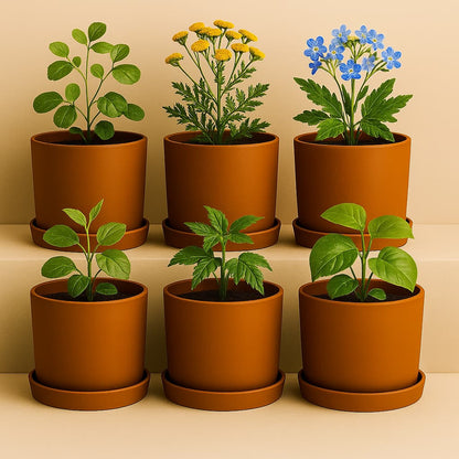 Autumn Planter Small 4 Inch | Handcrafted Decorative Pot – Pots & Planters on Brown Living™. SKU: PL1-6. Img 13.