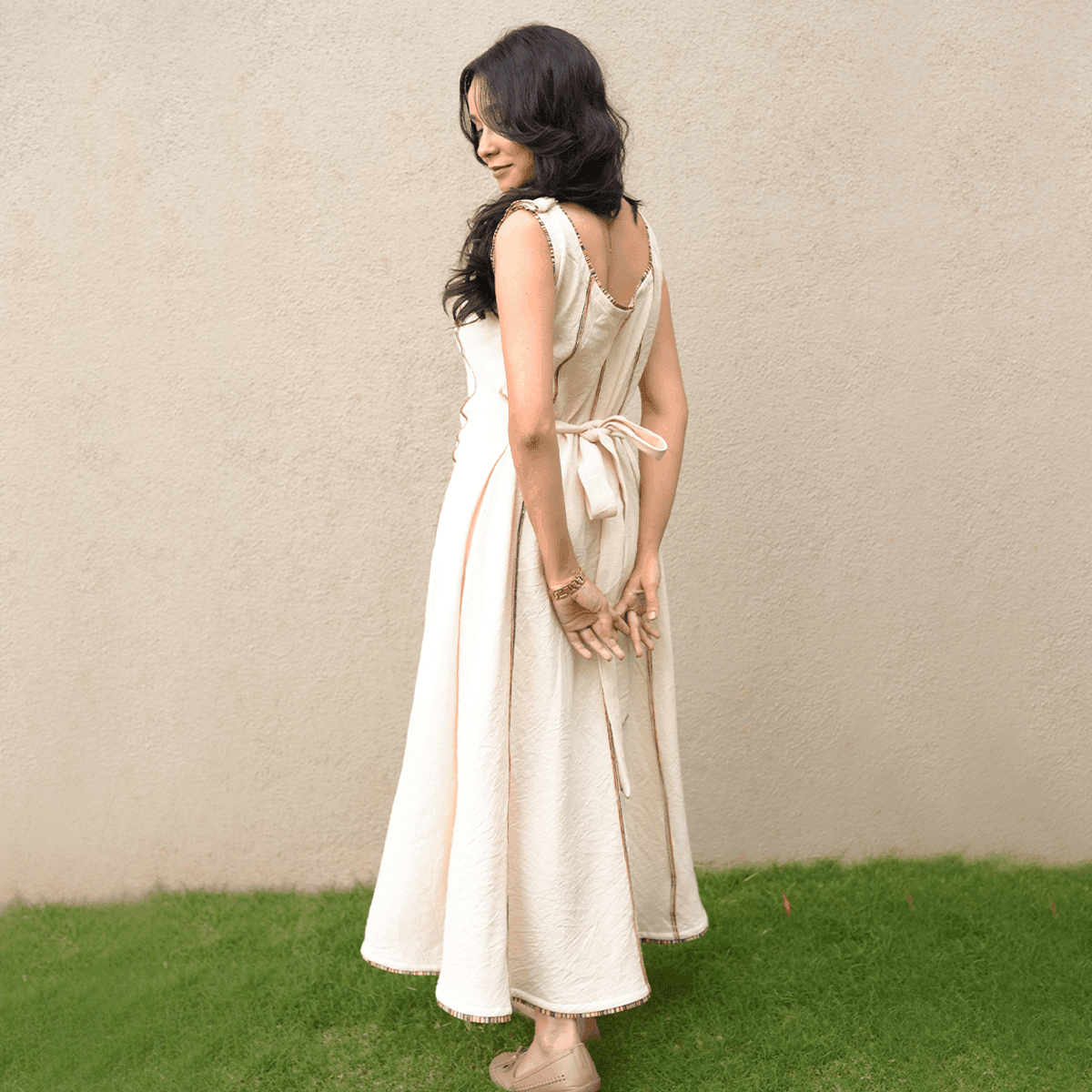 Avani Kala Cotton Long Dress | Sustainable Women's Fashion – Womens Dress on Brown Living™. SKU: 5WA00010. Img 3.