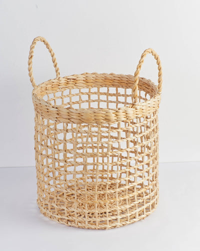Avni - Banana Fiber Storage Basket – Baskets & Boxes on Brown Living™. SKU: S-004. Img 4.
