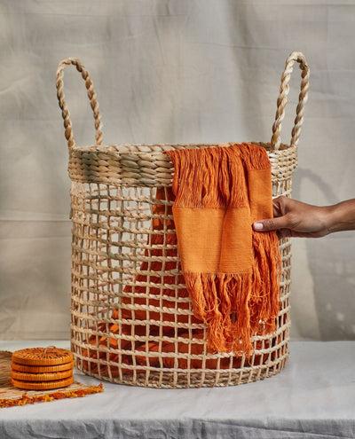 Avni - Banana Fiber Storage Basket – Baskets & Boxes on Brown Living™. SKU: S-004. Img 1.