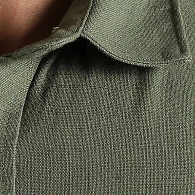 Avocado Hemp Shirt – Sustainable Green Hemp Shirt for Men – Mens Shirt on Brown Living™. SKU: HP - GR - F - S. Img 3.