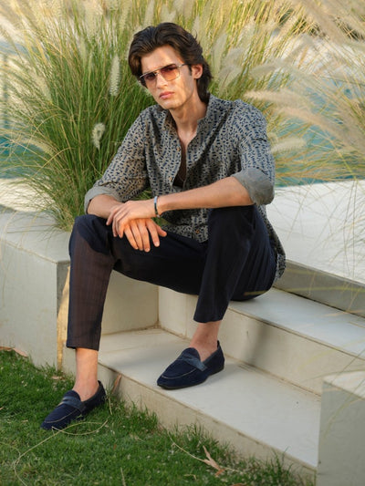 Avyakta - Block Print Organic Cotton Shirt – Mens Shirt by Vasudhaa Vastrram available on Brown Living™. S . SKU: VBLFS6S001M5006. Img 5.