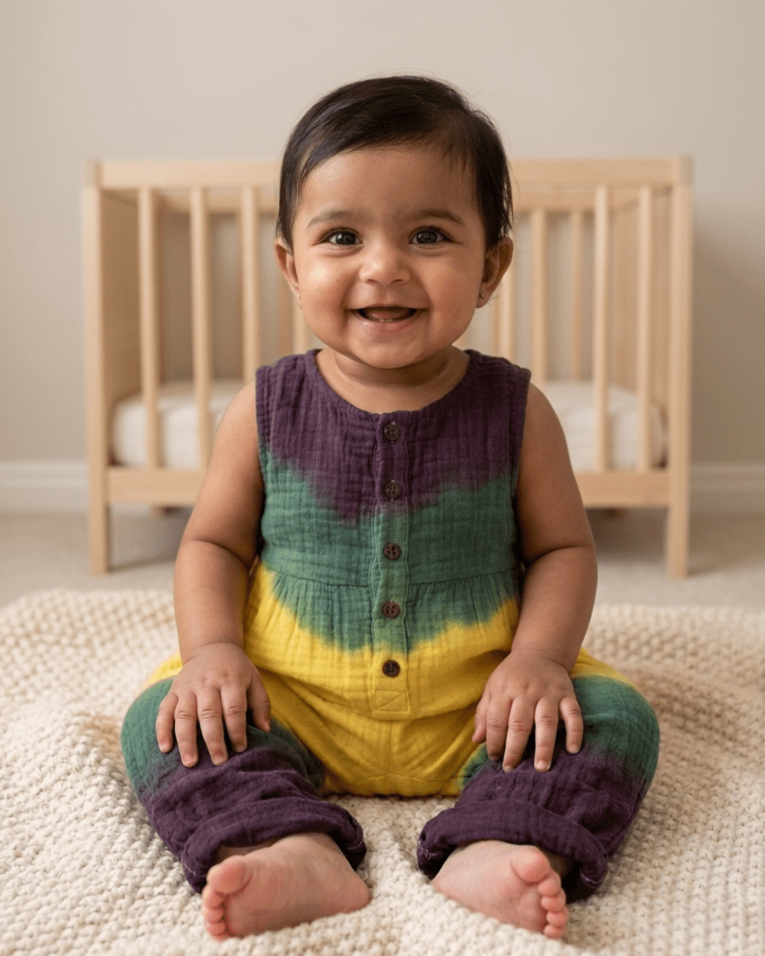 Ayurvastra Onesie for Babies – Gentle Care for Eczema-Prone Skin – Kids Daywear Sets on Brown Living™. SKU: GYO01. Img 1.