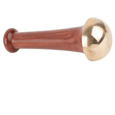 Ayurveda Kansa Wand for Face & Body – Wooden Handle, 4.5 cm – Massager on Brown Living™. SKU: TET42. Img 3.
