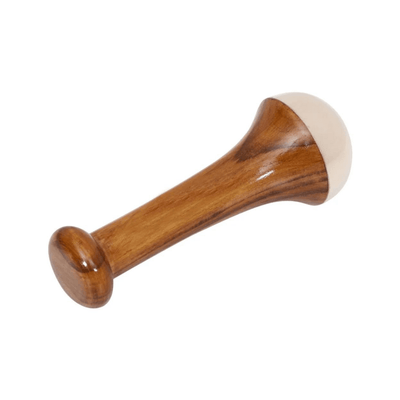 Ayurveda Kansa Wand for Face & Body – Wooden Handle, 4.5 cm – Massager on Brown Living™. SKU: TET42. Img 2.