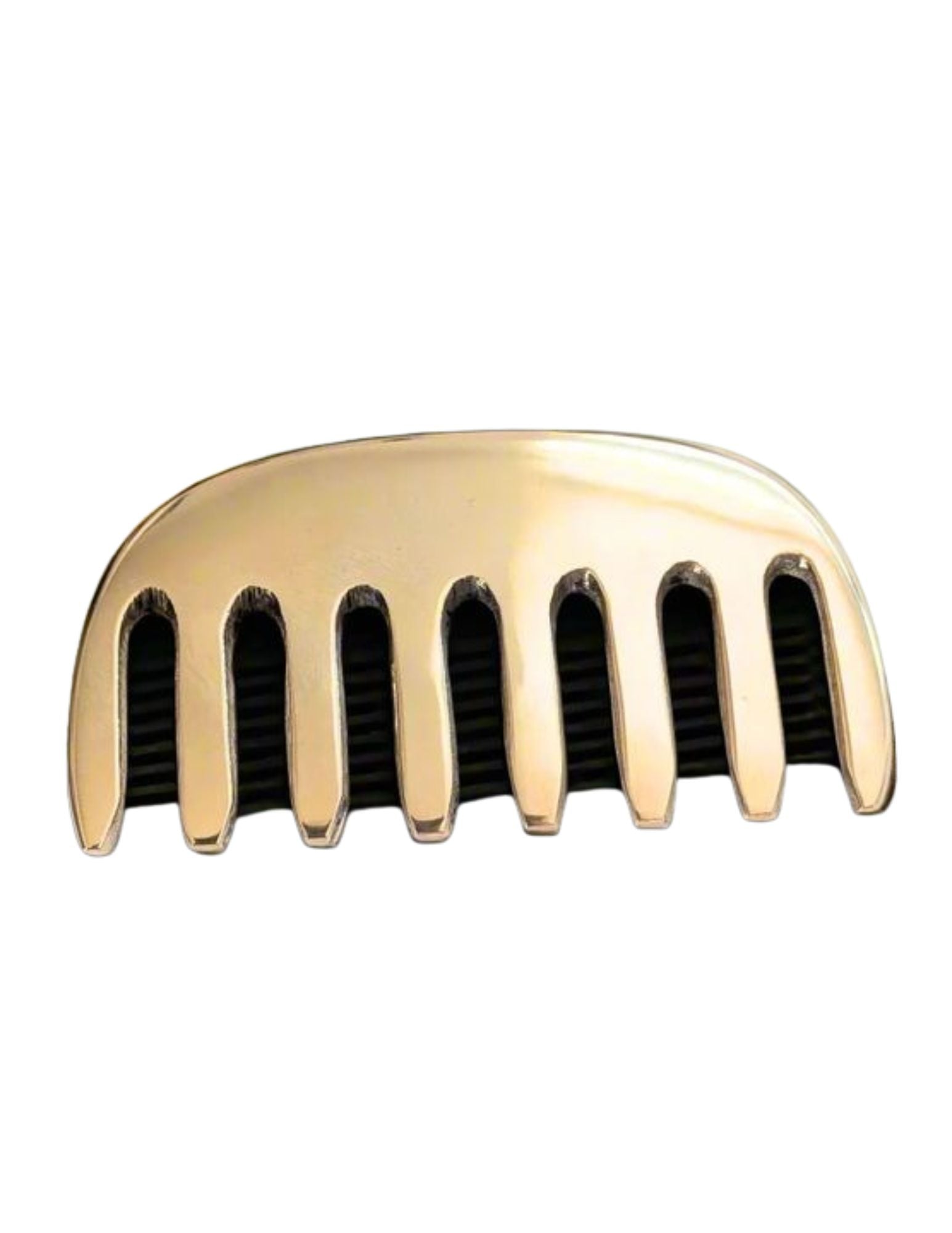 Ayurveda Natural Kansa Hair Comb | Pure Bronze Scalp Massaging Comb – Hair Comb on Brown Living™. SKU: kansacomb1. Img 2.
